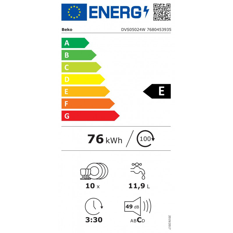 Beko DVS05024W nuotrauka