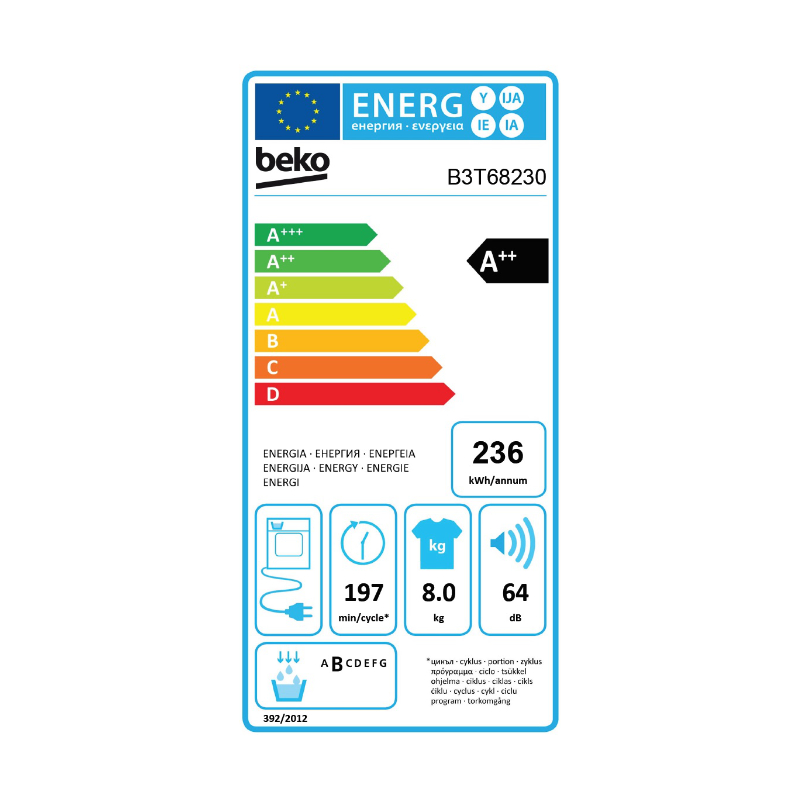 Beko B3T68230 nuotrauka