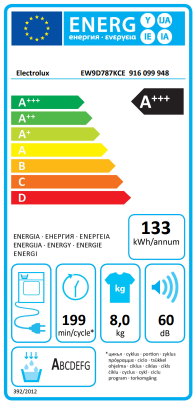 Electrolux EW9D787KCE nuotrauka