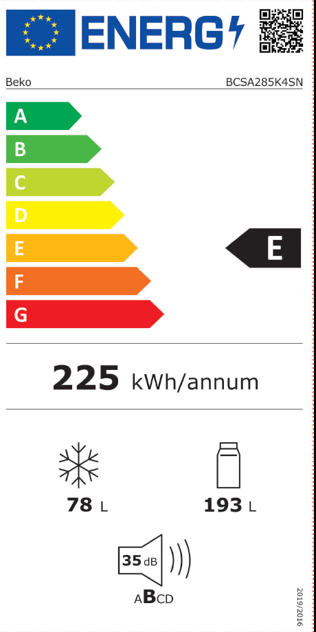 Beko BCSA285K4SN nuotrauka