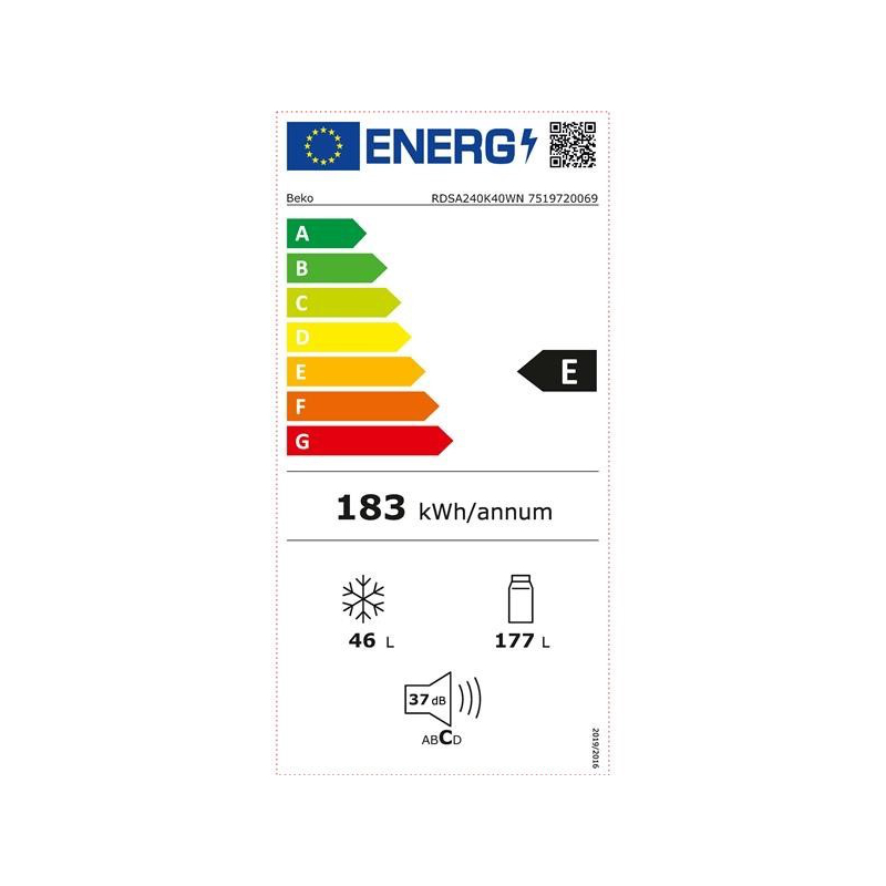 Beko RDSA240K40WN nuotrauka